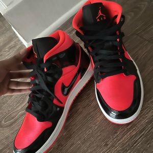 Black and Pink Jordan Ones